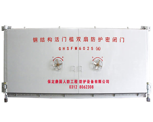 鋼結(jié)構(gòu)活門檻雙扇防護(hù)密閉門 鋼結(jié)構(gòu)活門檻雙扇防護(hù)密閉門